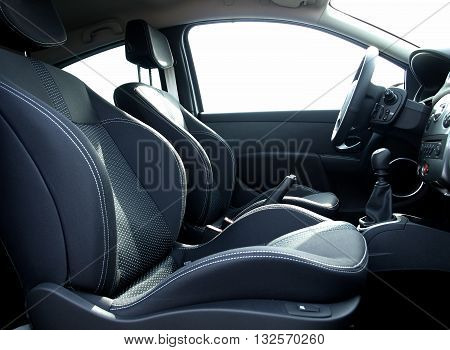 Headrest on sport seats inside the car
