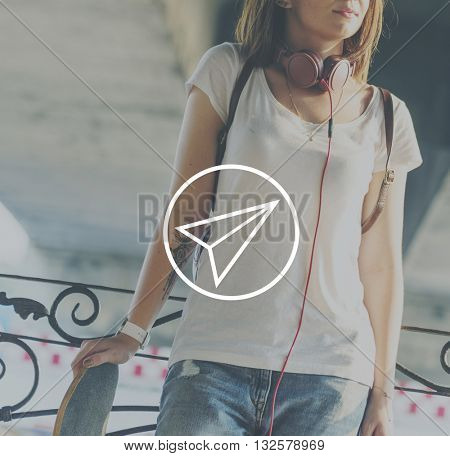 Paper Airplane Rocket Launce Growth Success Start up Concept