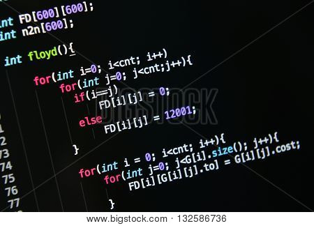 computer language source code: program and software