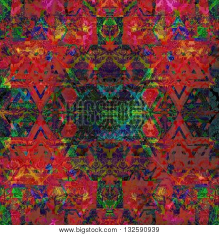 abstract motley vivid spotted red and green background