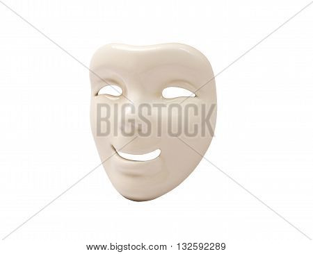 ceramics mask with a smie side face