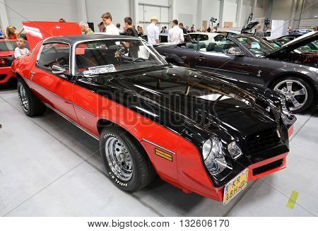 Cracow Poland - May 21 2016: Pontiac Trans Am Displayed At 3rd Edition Of Moto Show In Krakow. Polan