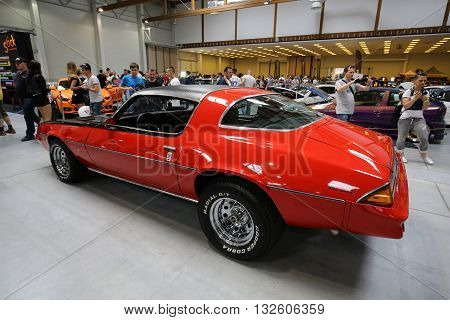 Cracow Poland - May 21 2016: Pontiac Trans Am Displayed At 3rd Edition Of Moto Show In Krakow. Polan