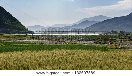 Gaimen bridge over river Swat Kpk Pakistan