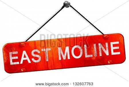 east moline, 3D rendering, a red hanging sign
