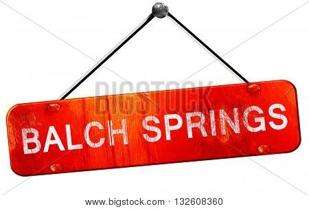 balch springs, 3D rendering, a red hanging sign