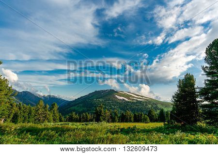 Landscape view in a mountain in Altay