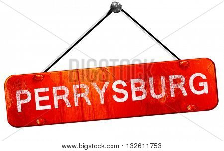 perrysburg, 3D rendering, a red hanging sign
