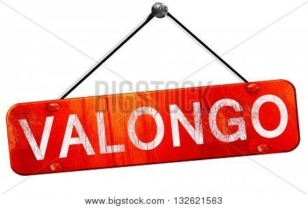 Valongo, 3D rendering, a red hanging sign