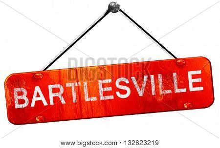 bartlesville, 3D rendering, a red hanging sign