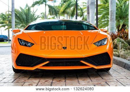 Orange Sport Car Lamborghini Aventador