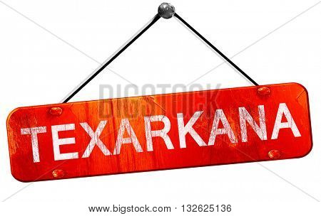 texarkana, 3D rendering, a red hanging sign