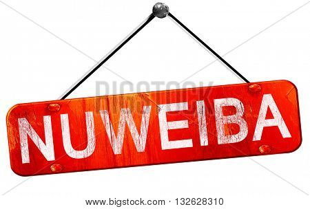 nuweiba, 3D rendering, a red hanging sign