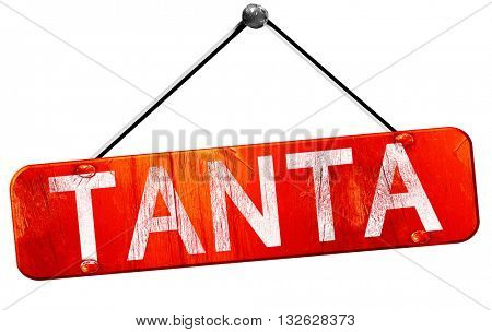 tanta, 3D rendering, a red hanging sign