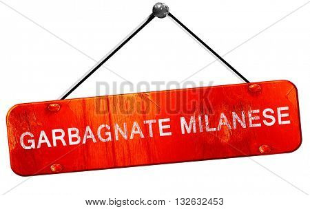 Garbagnate milanese, 3D rendering, a red hanging sign