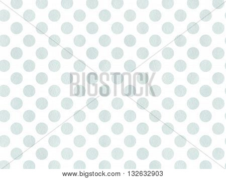 Watercolor Dots In Blue Color Isolated Over White.