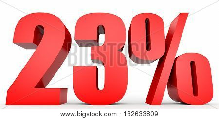Discount 23 Percent Off. 3D Illustration.