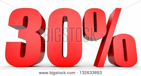 Discount 30 Percent Off. 3D Illustration.