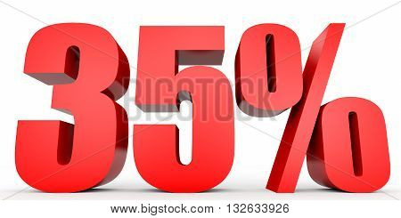 Discount 35 Percent Off. 3D Illustration.