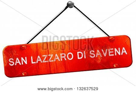 San lazzaro di savena, 3D rendering, a red hanging sign