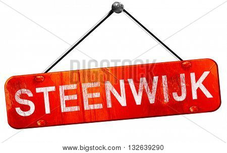 Steenwijk, 3D rendering, a red hanging sign
