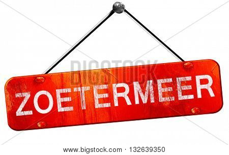 Zoetermeer, 3D rendering, a red hanging sign