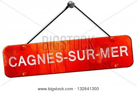cagnes-sur-mer, 3D rendering, a red hanging sign