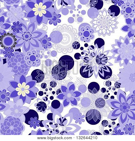 Mandala pattern floral elements decorative ornament. Seamless pattern background. Arab Asian ottoman motifs. Vector illustration