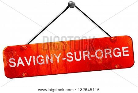 savigny-sur-ogre, 3D rendering, a red hanging sign