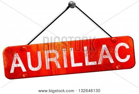aurillac, 3D rendering, a red hanging sign