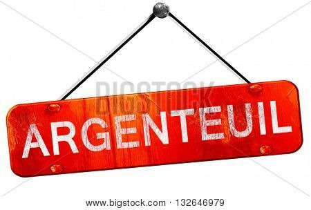 argenteuil, 3D rendering, a red hanging sign