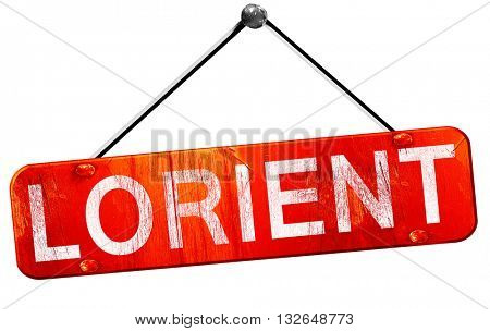 lorient, 3D rendering, a red hanging sign