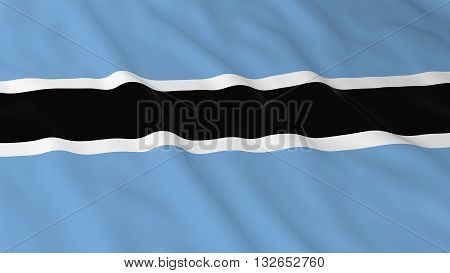 Botswanan Flag HD Background - Flag of Botswana 3D Illustration