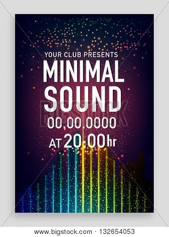 Musical Party Template, Dance Party Flyer, Night Party Banner or Club Invitation design, Creative background with shiny abstract background.