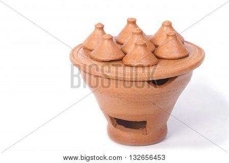 Miniature clay pottery Thai handicraft souvenir in koh Kret island thailand