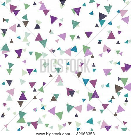 Colorful triangles seamless pattern. Geometric texture background.