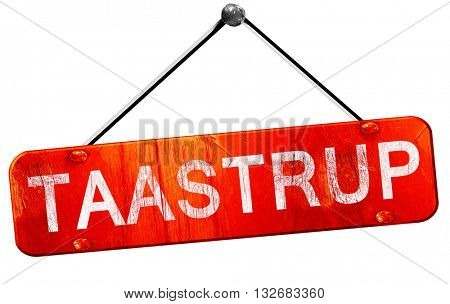 Taastrup, 3D rendering, a red hanging sign