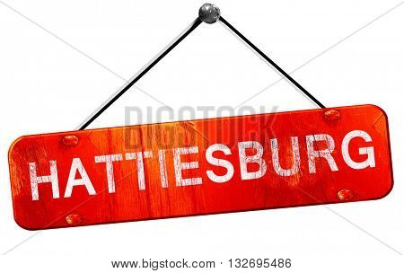 hattiesburg, 3D rendering, a red hanging sign
