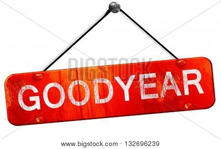 goodyear, 3D rendering, a red hanging sign