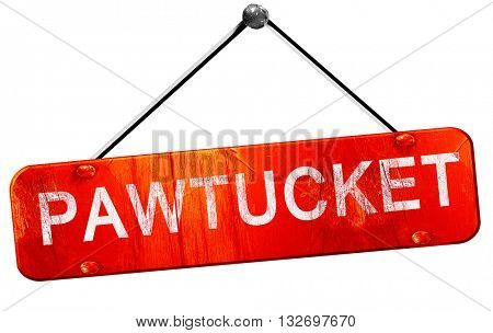 pawtucket, 3D rendering, a red hanging sign