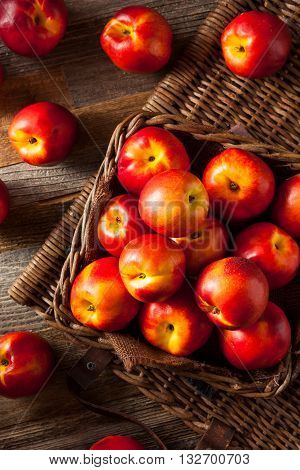 Healthy Organic Raw Ripe Nectarines