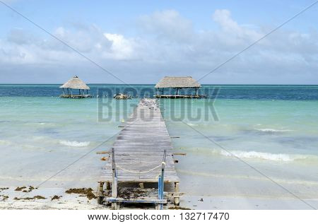 Deck at the beach in Cayo Guillermo - Ciego de Avila Province, Cuba.