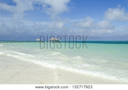 Deck at the beach in Cayo Guillermo - Ciego de Avila Province, Cuba.