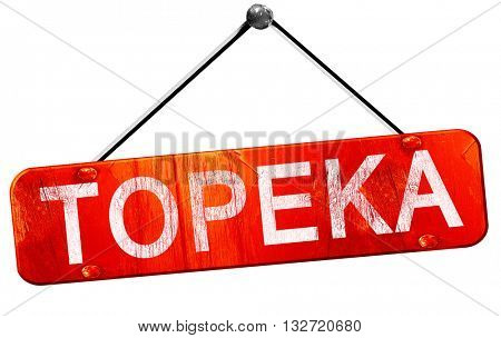 topeka, 3D rendering, a red hanging sign