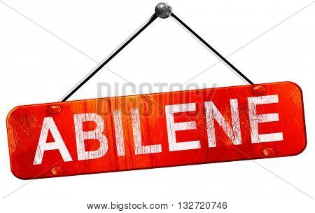 abilene, 3D rendering, a red hanging sign