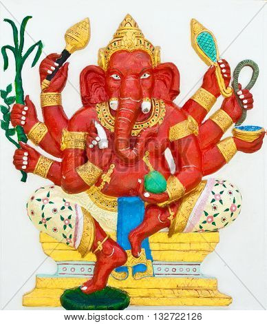Indian or Hindu God Named Taruna Ganapati at Wat Saman Chachoengsao Thailand
