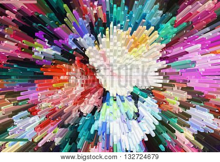 Color texture background abstract color extrusion blocks Abstract colorful 3D extrusion background flowers floral pattern