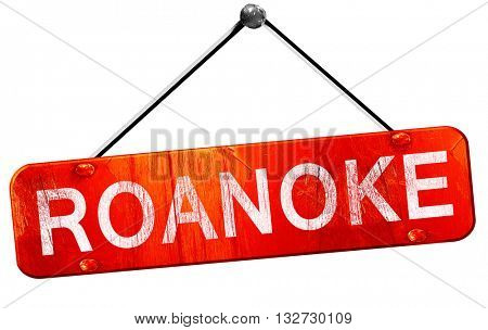roanoke, 3D rendering, a red hanging sign