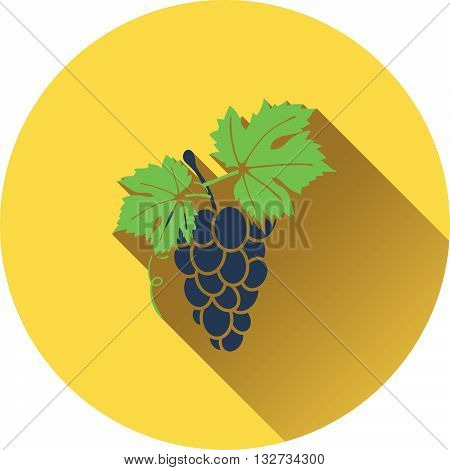 Grape icon. Flat design ui colors. Vector illustration.
