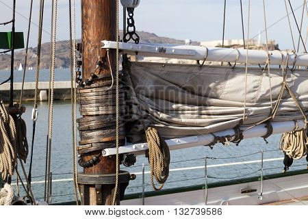 The Hawser On The Sailboat Mast